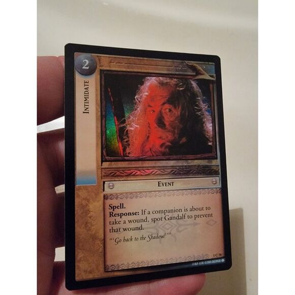 Lot Of 3 Foil Lotr Trading Cards Game TCG Lord Of The Rings Gandalf Legolas VTG - Picture 5 of 7